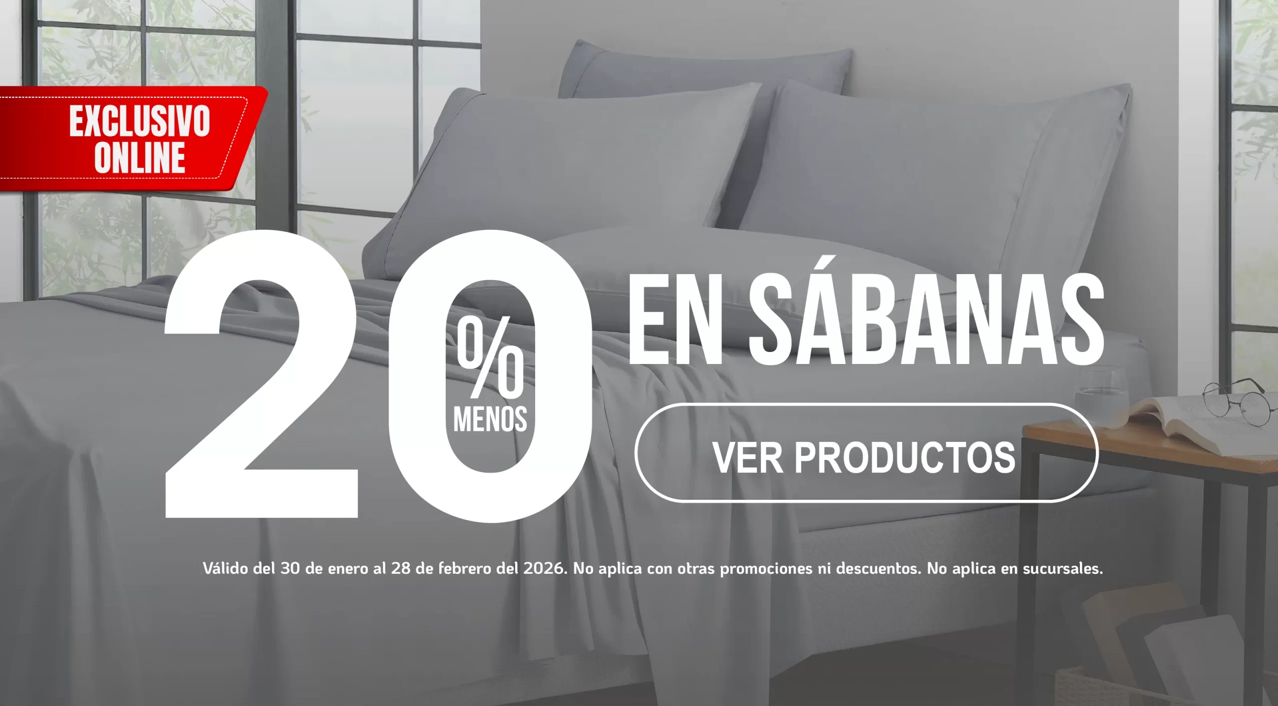 Categoría sabanas Descuento del 20% en juego de sabanas