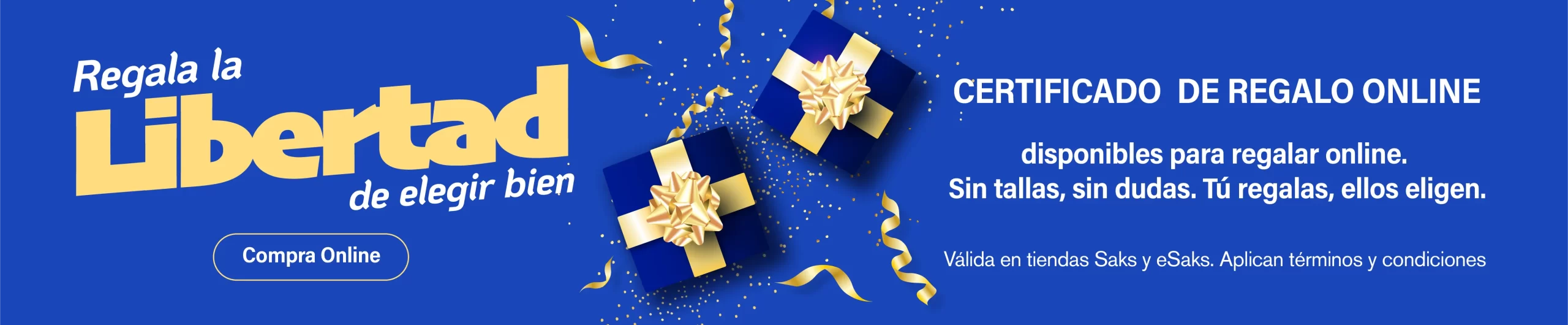 Certificado de regalo Tarjetas de regalo de Saks Panamá